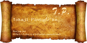 Tokaji Pintyőke névjegykártya